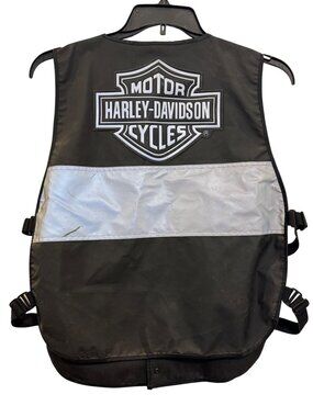 Harley-Davidson Reflective Safety Vest Black  Adjustable Universal Size